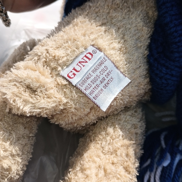 Gund Plush 13" Teddy Bear with Blue Sweater "Cheerleader" 41896 - Picture 3 of 12